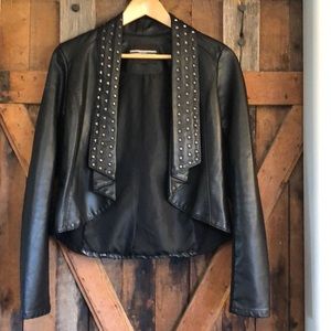 Dynamite casual faux leather jacket